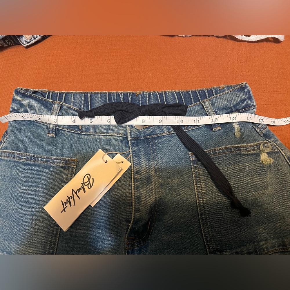 Blue Velvet Barrel Jeans - Picture 5 of 5